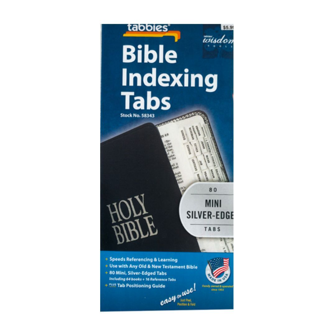Bible Indexing Tabs Mini Silver Edged 173-58343