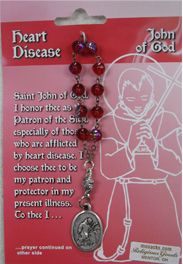Heart Disease St John Of God One Decade Rosary 64-08022SJN Patron Blessings 1 Decade Rosary For Hea…