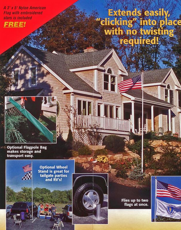 Residential 20' Aluminum Telescoping Flagpole w/Flag Residential 20' Aluminum Telescoping Flagpole w/Flag