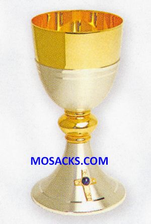 Chalice Gold & Silver Plated 6-3/4" High 7 oz capacity 14-K920