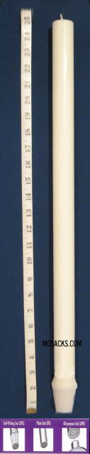 Long-Burning 51% Beeswax Altar Candle Short 1's SFE, 1 1/4" x 24 3/4"
