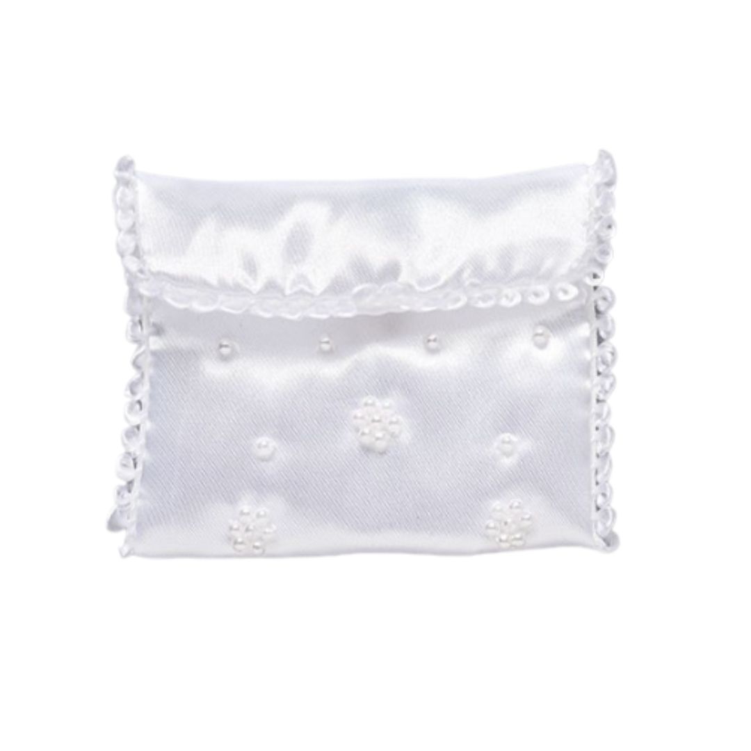 First Communion Beaded White Rosary Bag First Communion Beaded Rosary Bag-91161
