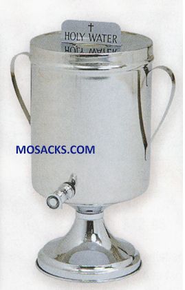 K Brand Stainless Steel Holy Water Urn or Baptismal Water Urn with Handles 14-K449-H with 2 Gallon …