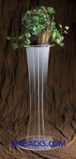 W Brand Acrylic Flower Stand with a 13" dia top an 18"base and 42"h 40-3313