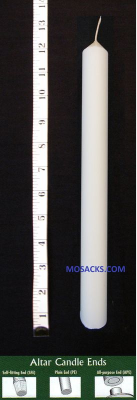 Long-Burning 51% Beeswax Altar Candle 1 1/4" x 12" PE