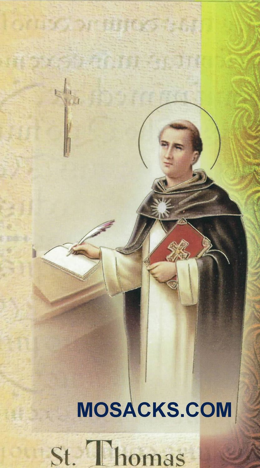 St. Thomas Laminated Bi-fold Holy Card, F5-552 St. Thomas Laminated Bi-fold Holy Card, F5-552