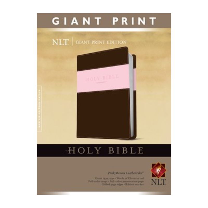 Tyndale Giant Print Bible-NLT Pink and Brown 9781414398426