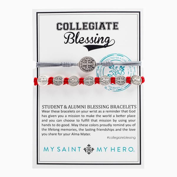My Saint My Hero Collegiate Blessing Bracelets Silver240Series