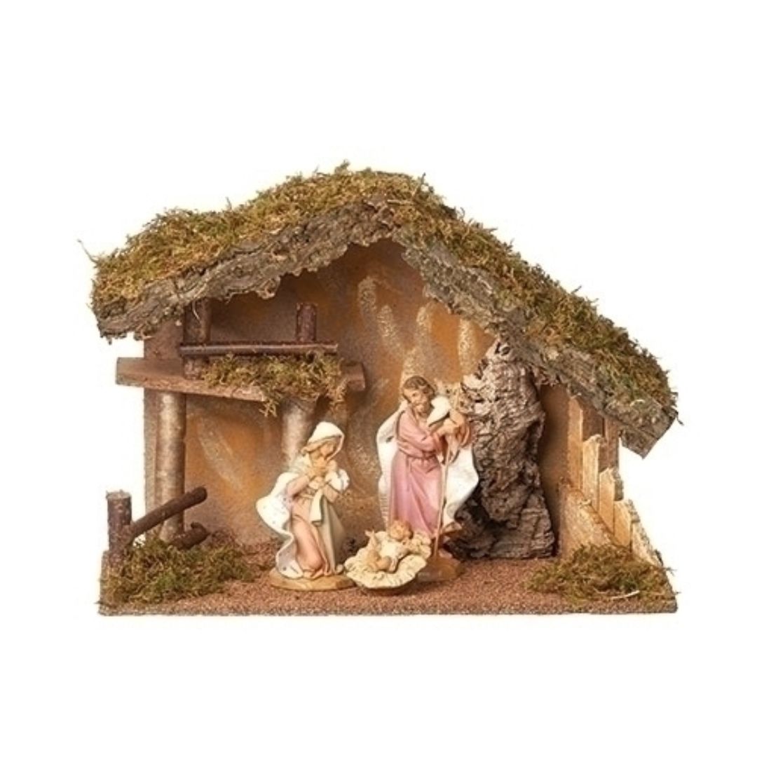 Fontanini 7.5" Italian Stable with 3-Piece Nativity - 54854
