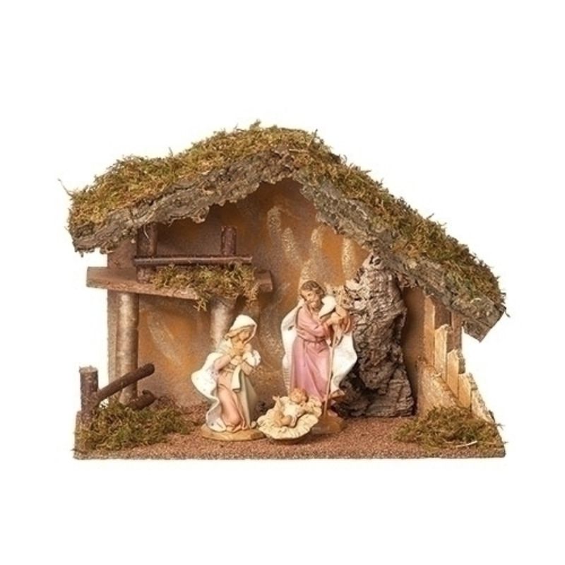 Fontanini 7.5" Italian Stable with 3-Piece Nativity - 54854