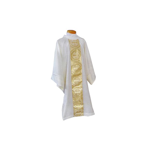 Beau Veste White Satin Gold Brocade Dalmatic-2042