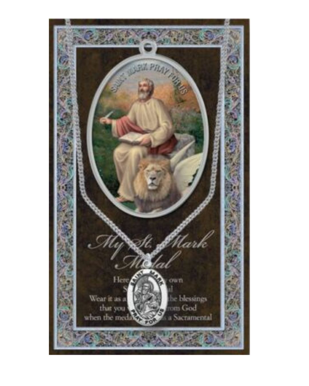 St. Mark necklace St. Mark Pewter Medal 1-1/16" h 950-488
