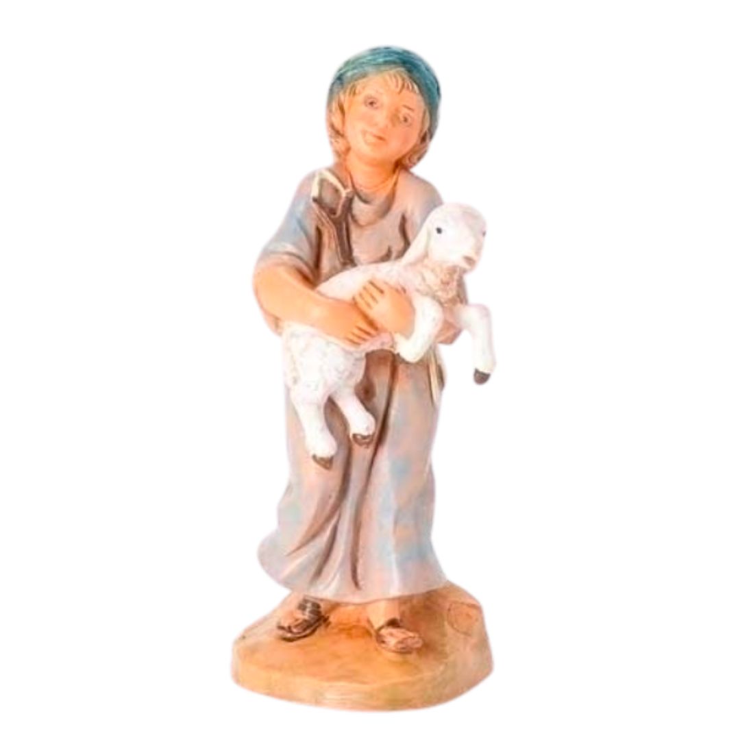 Fontanini 5" Heirloom Nativity Silas Holding Sheep #57521
