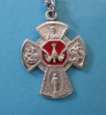 4-Way Holy Spirit Sterling Medal w/18" S Chain