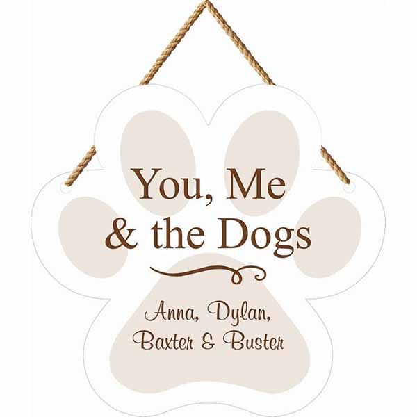 ZSAH0038 Large Paw Hanging Sign P Graham Dunn