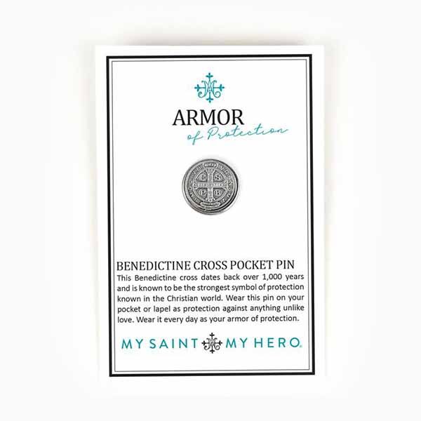 MSMH Armor of Faith Protection Pocket Pin -54004SL My Saint My Hero Armor of Faith Protection Pocket Pin -54004SL