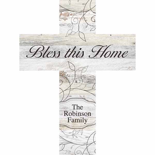 White Faux Wood Cross ZCRO0149