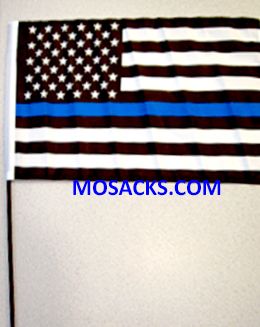 Thin Blue Line American Flag 12 x 18 Inches Garden Flag