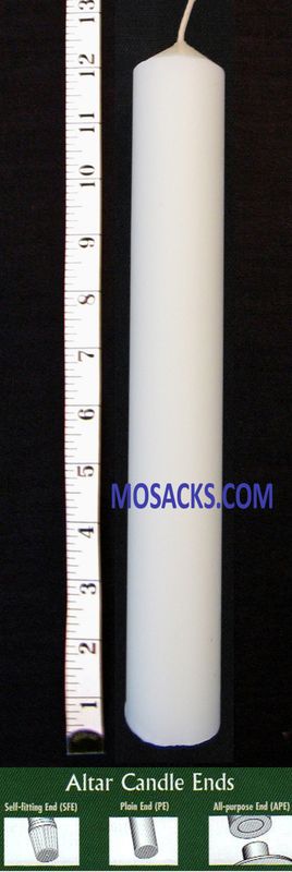 Long-Burning 51% Beeswax Altar Candle 2 1/16" x 12" APE