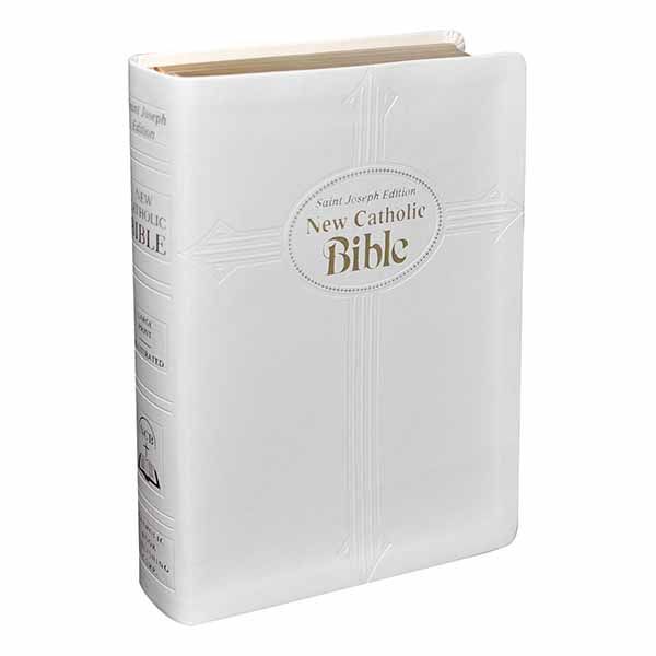 St. Joseph New Catholic Bible (White Large Type) - 9781953152091