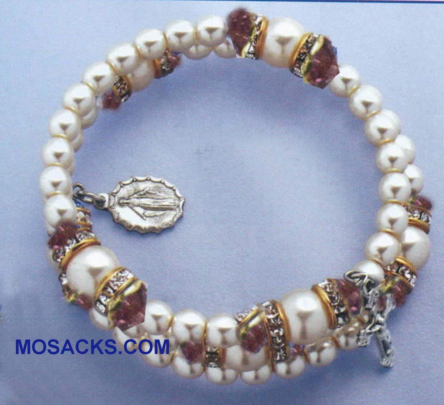 February Birthstone Rosary Bracelet Rosary Spiral Bracelet Amethyst -14298LA Amethyst February Birt…