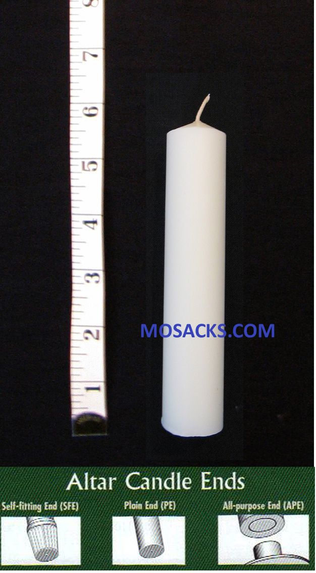 Long-Burning 51% Beeswax Altar Candle 1 1/2" x 5 1/2" PE