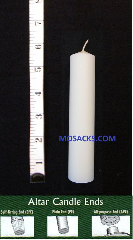 Long-Burning 51% Beeswax Altar Candle 1 1/2" x 5 1/2" PE