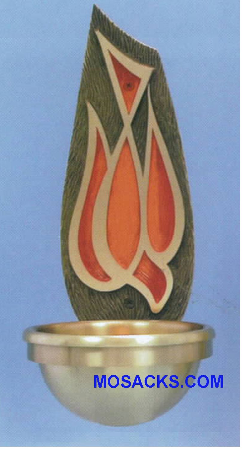Bronze Holy Water Font Holy Spirit 81HWF43