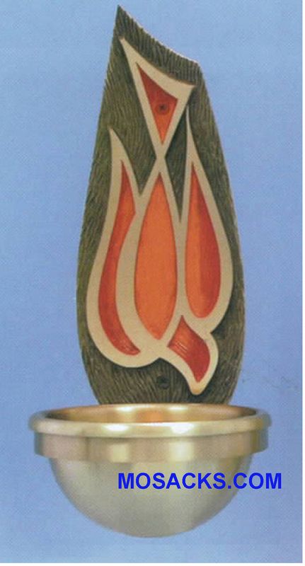 Bronze Holy Water Font Holy Spirit 81HWF43