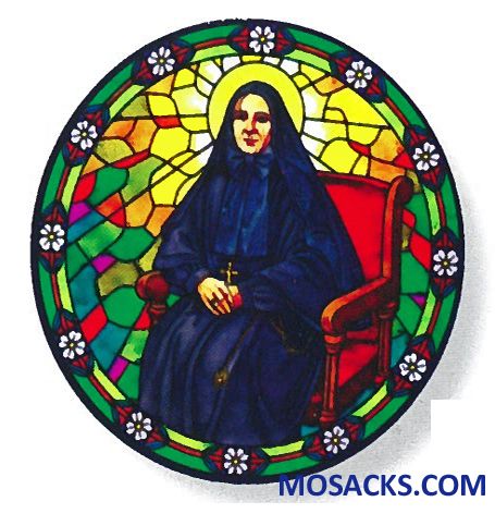 Stained Glass Suncatcher Window Decal St Frances Cabrini 356-FC