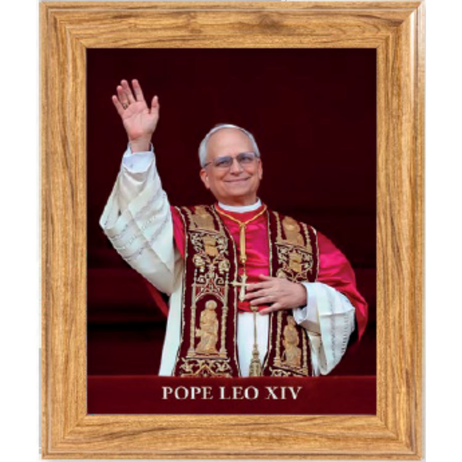 Pope Leo XIV Print in a Dark Walnut Frame 133LB567BPopeLeoXIVPrintinaDarkWalnutFrame
