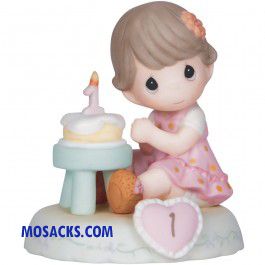 Precious Moments Growing in Grace Age 1 Brunette 3.25 inch 142010B
