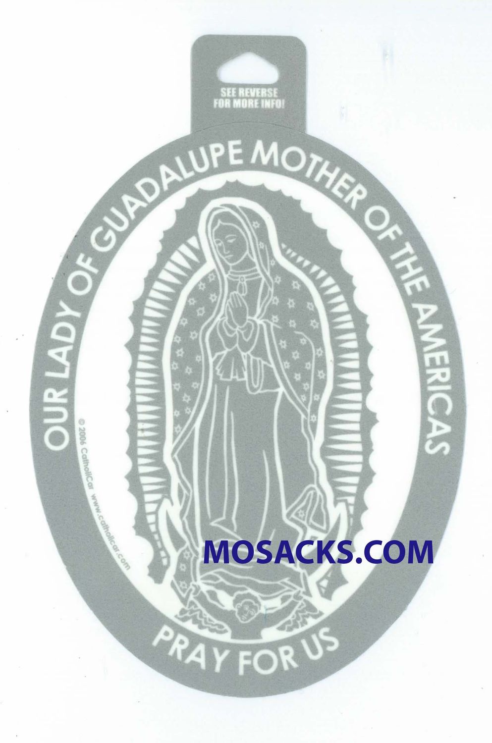 Our Lady of Guadalupe Oval Decal Christian Window Decal, Catholic Window Decal