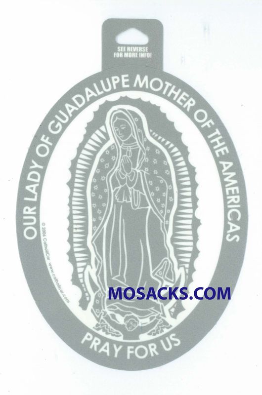 Our Lady of Guadalupe Oval Decal Christian Window Decal, Catholic Window Decal