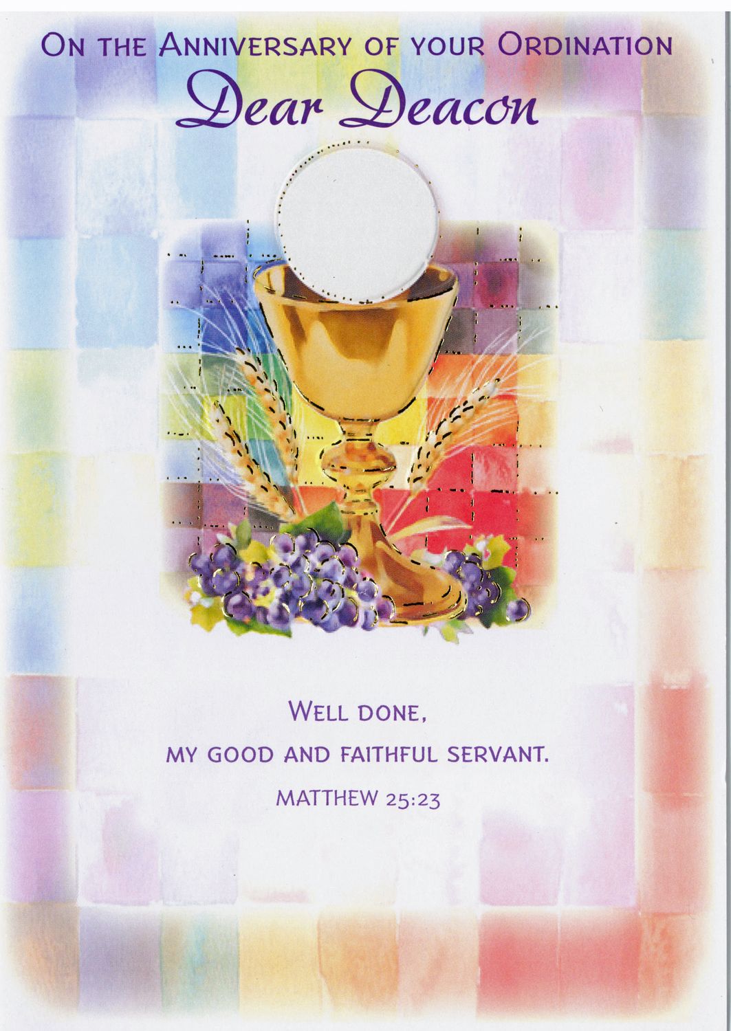 On the Anniversary of your Ordination Dear Deacon 238-RADC85514