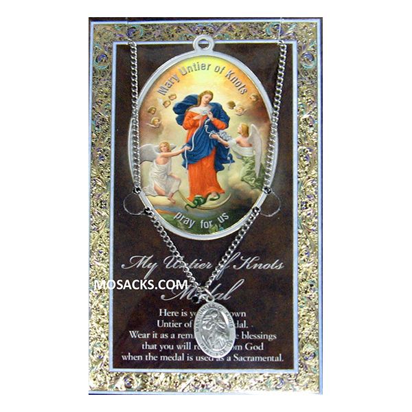 Mary Untier of Knots necklace is Our Lady Undoer of Knots Pewter Medal Necklace Our Lady of Knots P…
