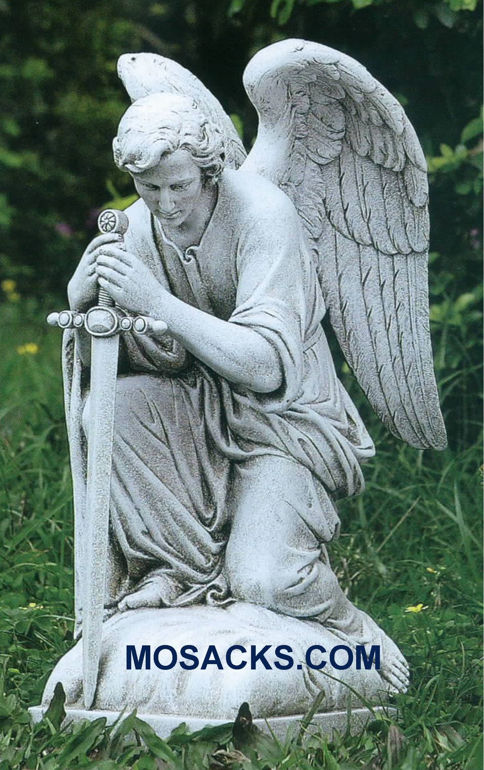 Joseph Studio Kneeling Male Angel Indoor/Outdoor Statue 40007