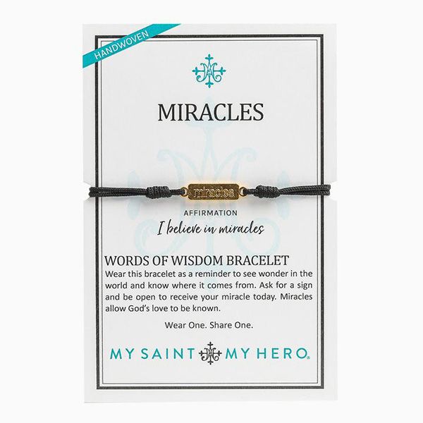 My Saint My Hero Miracles Words Of Wisdom Bracelet 14083BK
