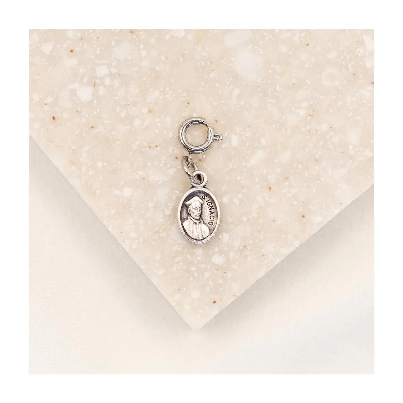 MSMH St. Ignatius of Loyola Charm, Silver (46039SL)