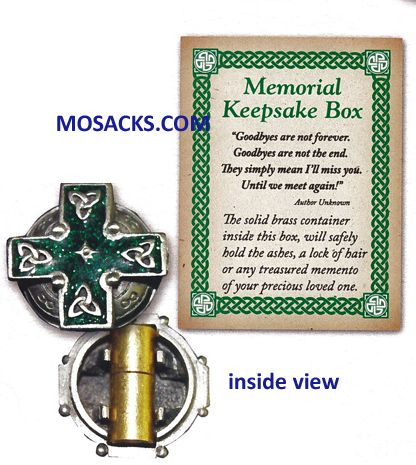 Memorial Keepsake Box Celtic Cross Pewter 5-AB102-6N00-2