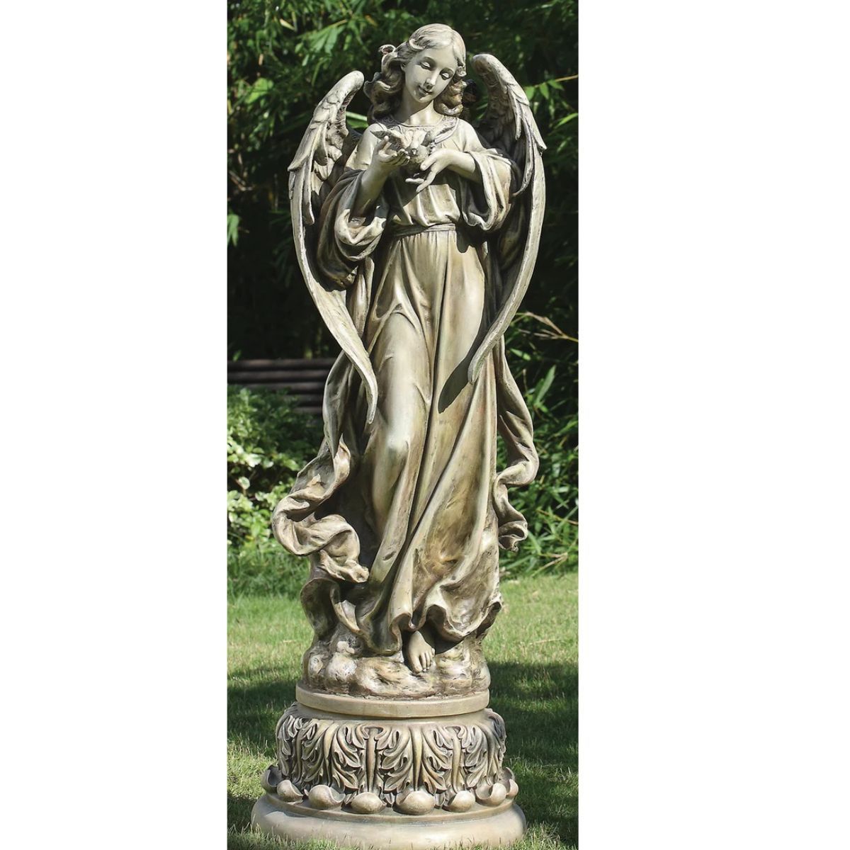 Joseph's Studio 46.75" Pedestal Angel with Dove