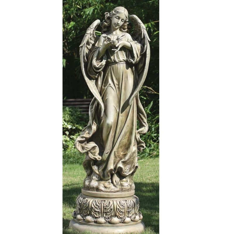 Joseph's Studio 46.75" Pedestal Angel with Dove