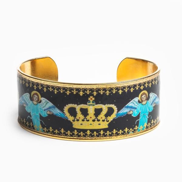 My Saint My Hero Crown of Glory Cuff Bracelet 32007GD