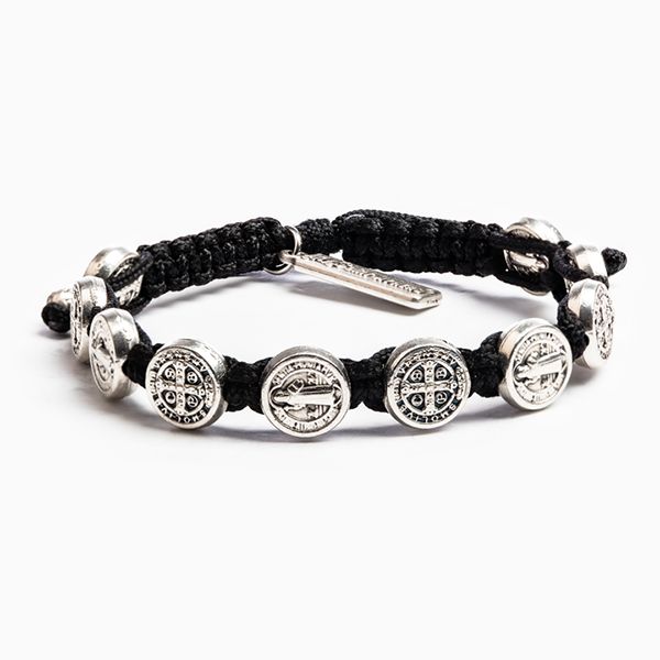 My Saint My Hero Benedictine Blessing Bracelet Silver Medals-10001series