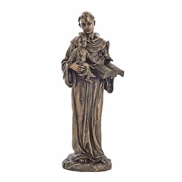 St. Anthony with Infant Jesus 10.5 Veronese Bronze Statue St. Anthony with Infant Jesus Bronze Statue 10 1/2", SR-75366