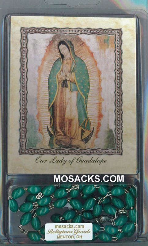 Rosary - Our Lady Of Guadalupe Rosary with Green Beads 356-26996