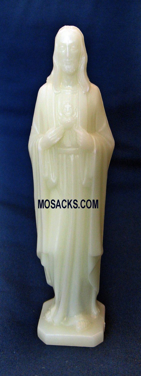 Plastic Sacred Heart of Jesus Plastic Statue 6" Luminous