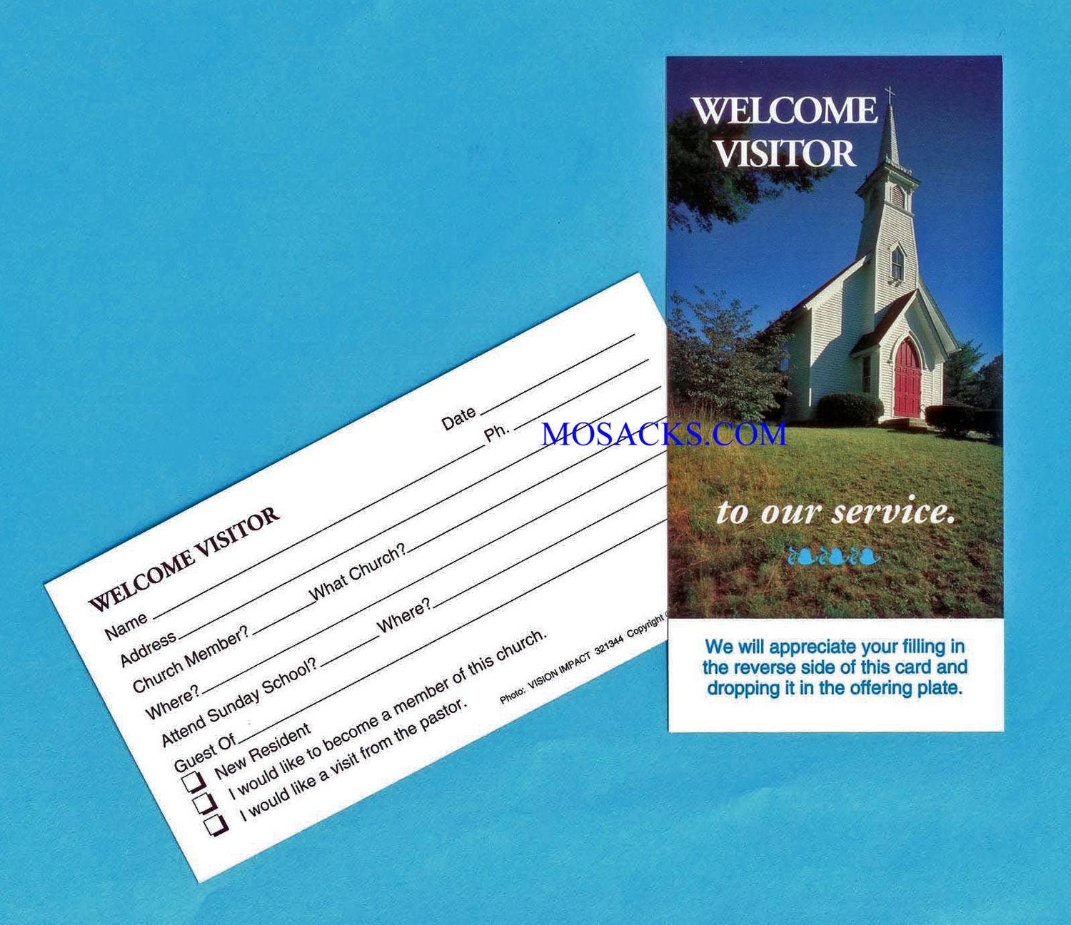 Welcome Visitor Card 3 x 5 Welcome Visitor to our Service Card 0687321352