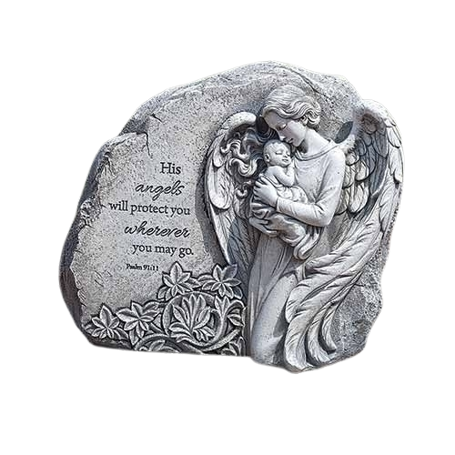 Joseph's Studio 9" Angel w/ Baby Stone - 602150