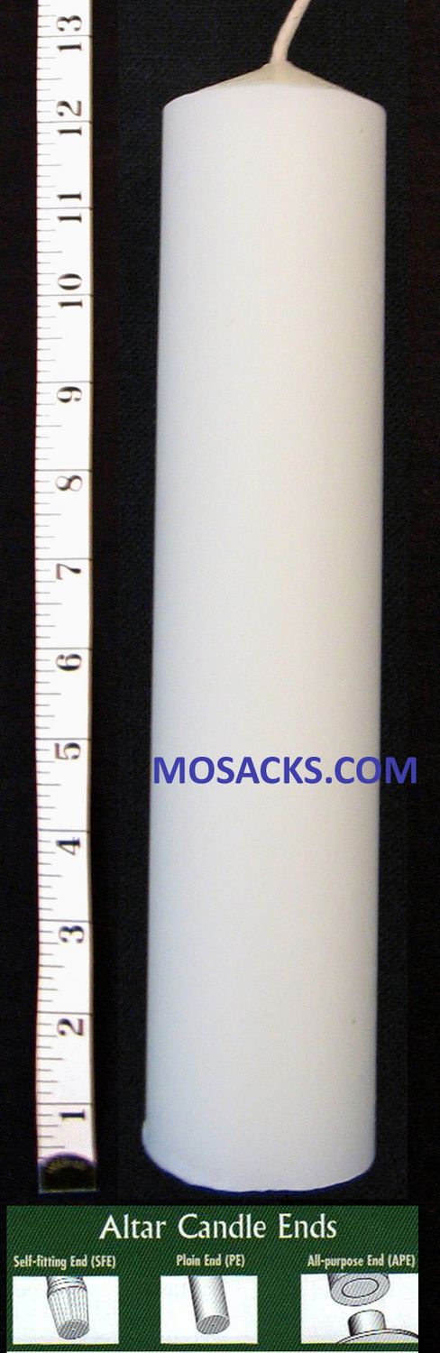 Long-Burning 51% Beeswax Altar Candle 3" x 12" APE